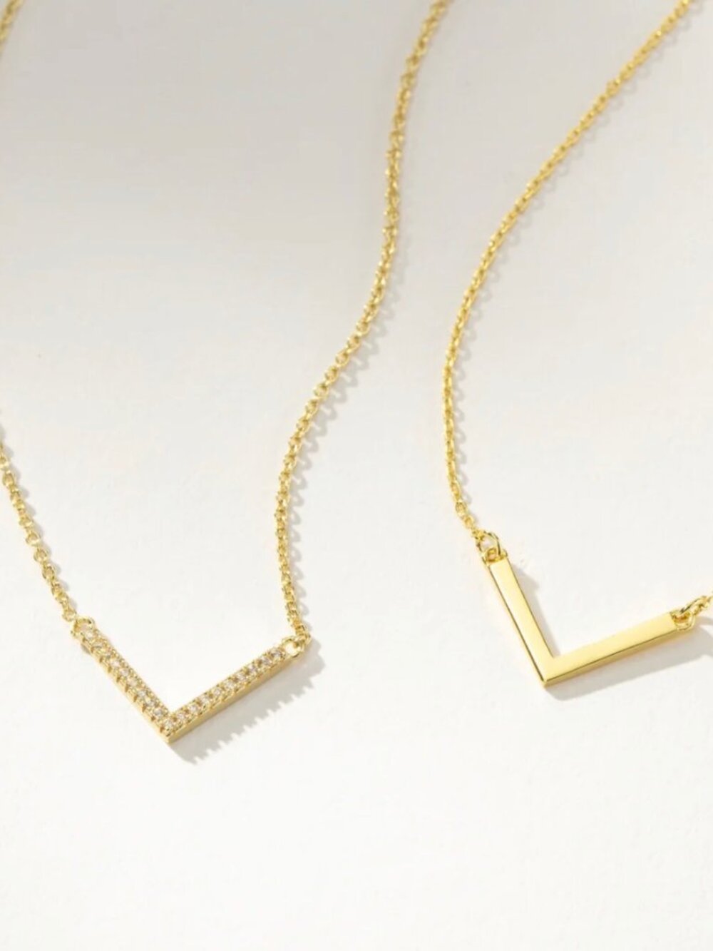 Uncommon James Studded Baby V Necklace